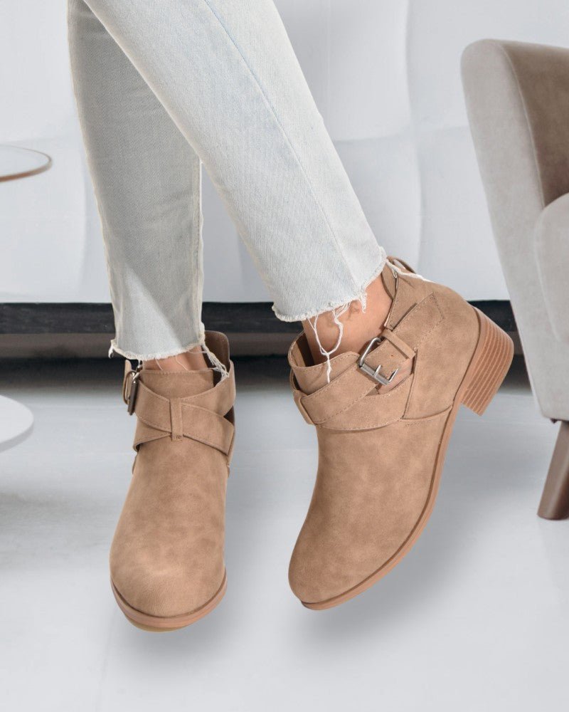 Ladies Taupe Low Rider Boots - StylePhase SA