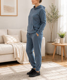 Ladies Teal Cuffed Knit Tracksuit Set - StylePhase SA