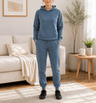 Ladies Teal Cuffed Knit Tracksuit Set - StylePhase SA