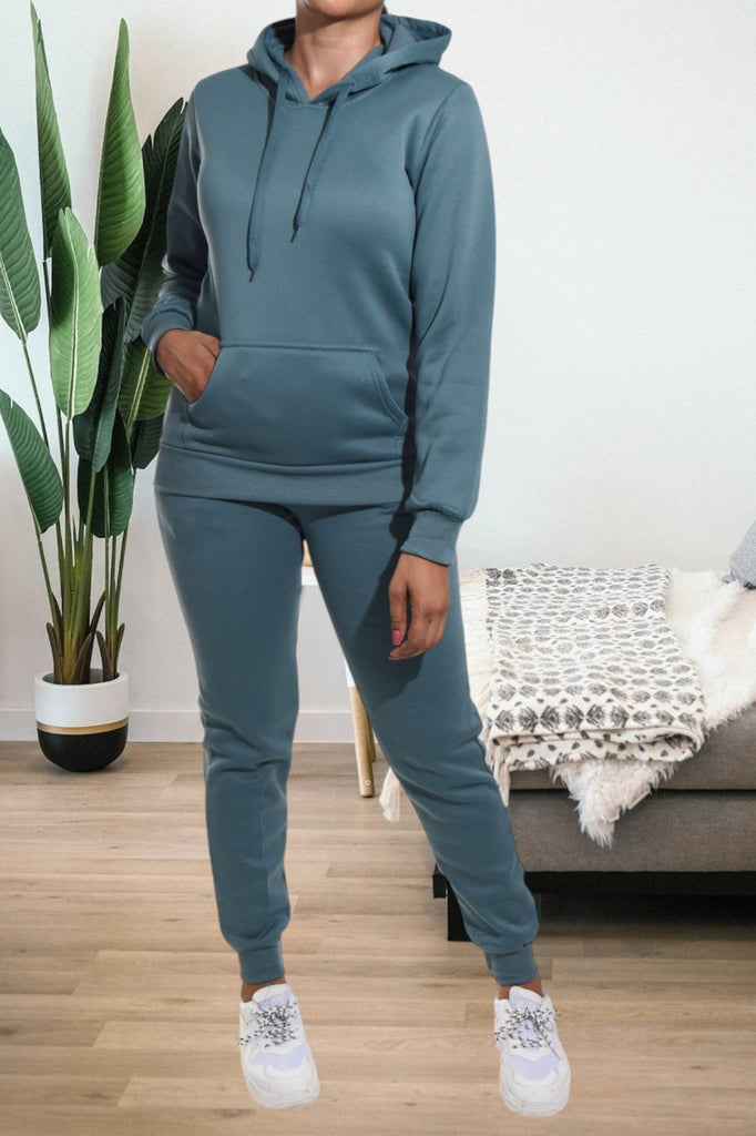 Ladies Teal Fleece Tracksuit - StylePhase SA