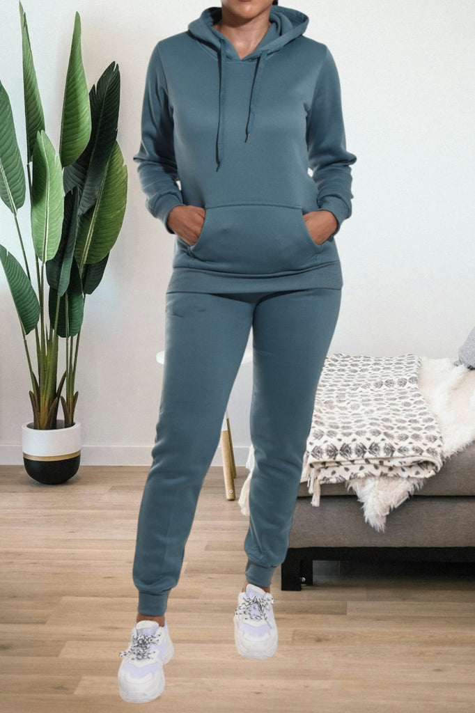 Ladies Teal Fleece Tracksuit - StylePhase SA