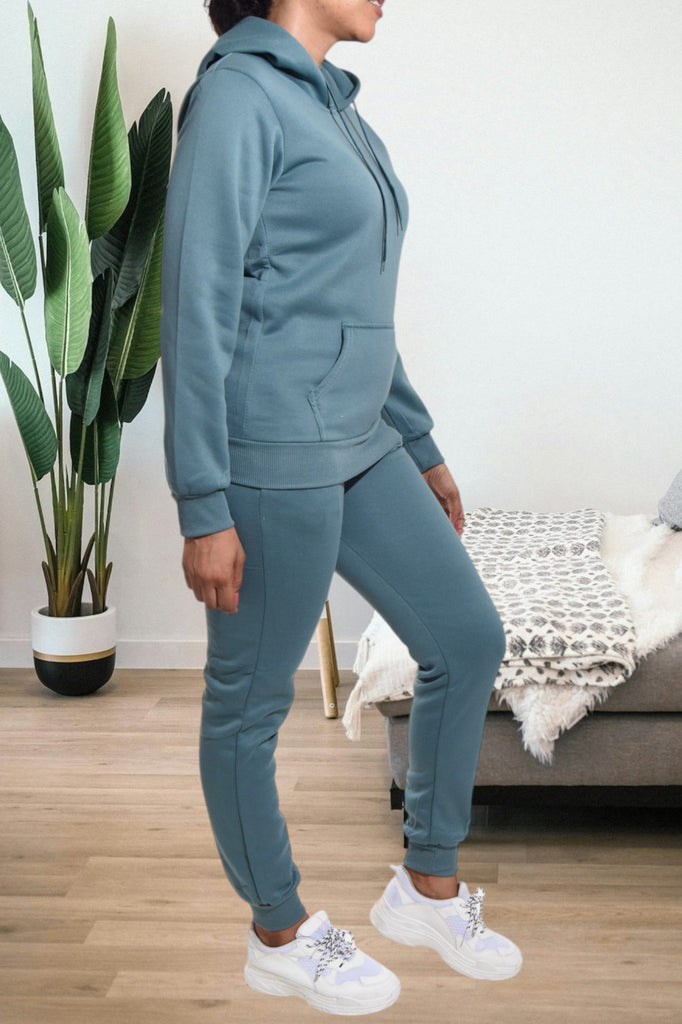 Ladies Teal Fleece Tracksuit - StylePhase SA