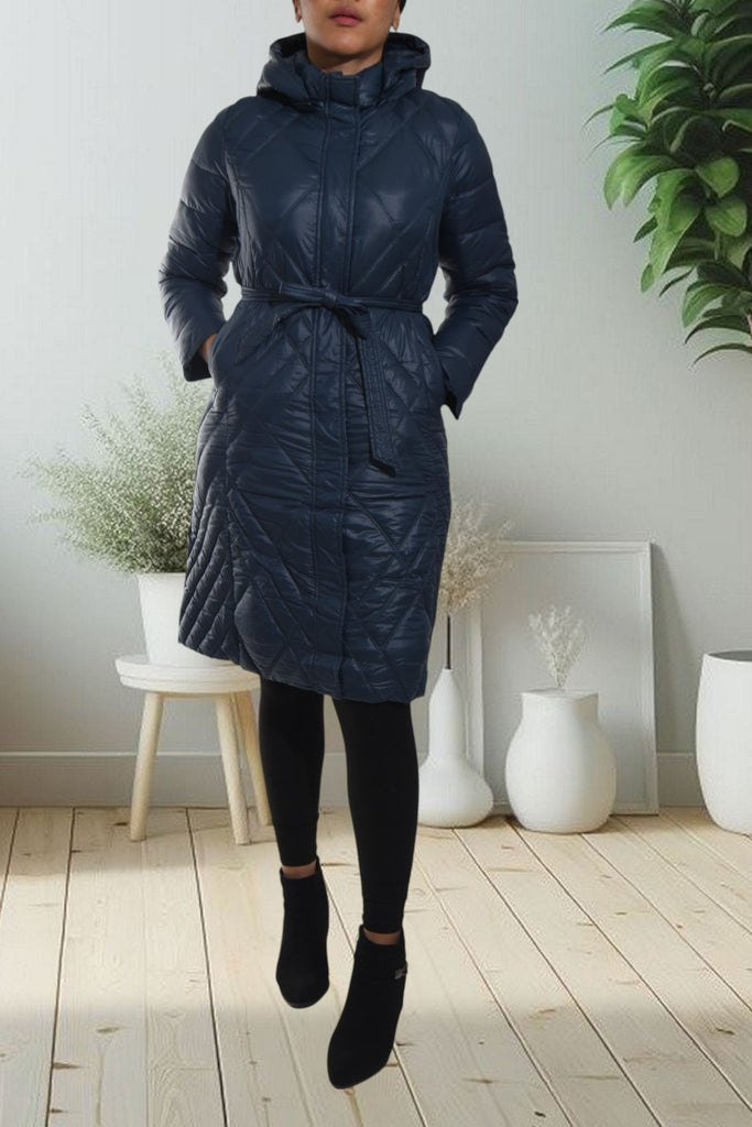 Ladies Teal Long Puffer Jacket - StylePhase SA