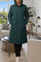 Ladies Teal Long Puffer Jacket - StylePhase SA
