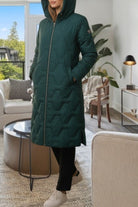 Ladies Teal Long Puffer Jacket - StylePhase SA