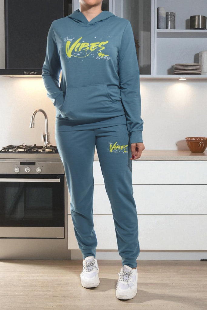 Ladies Teal Tracksuit Set - Vibes - StylePhase SA