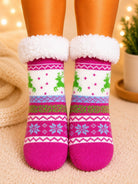 Ladies Thermal Slipper Socks - Cerise - StylePhase SA