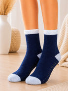 Ladies Thermal Slipper Socks -Navy - StylePhase SA