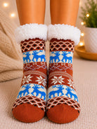 Ladies Thermal Slipper Socks - Rust - StylePhase SA