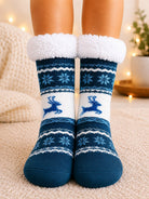 Ladies Thermal Slipper Socks - Teal - StylePhase SA
