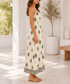 Ladies Tie Front Cream Pocket Dress - StylePhase SA