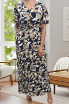 Ladies Tie Front Pocket Navy Dress - StylePhase SA