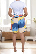 Ladies Tie Front Shorts - Multi Color - StylePhase SA
