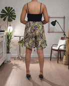 Ladies Tie Front Shorts - Olive Multi Color - StylePhase SA