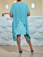 Ladies Turquoise Crew Neck Dress - StylePhase SA