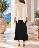 Ladies Two Piece Set - Black And Cream - StylePhase SA