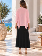 Ladies Two Piece Set - Black And Pink - StylePhase SA