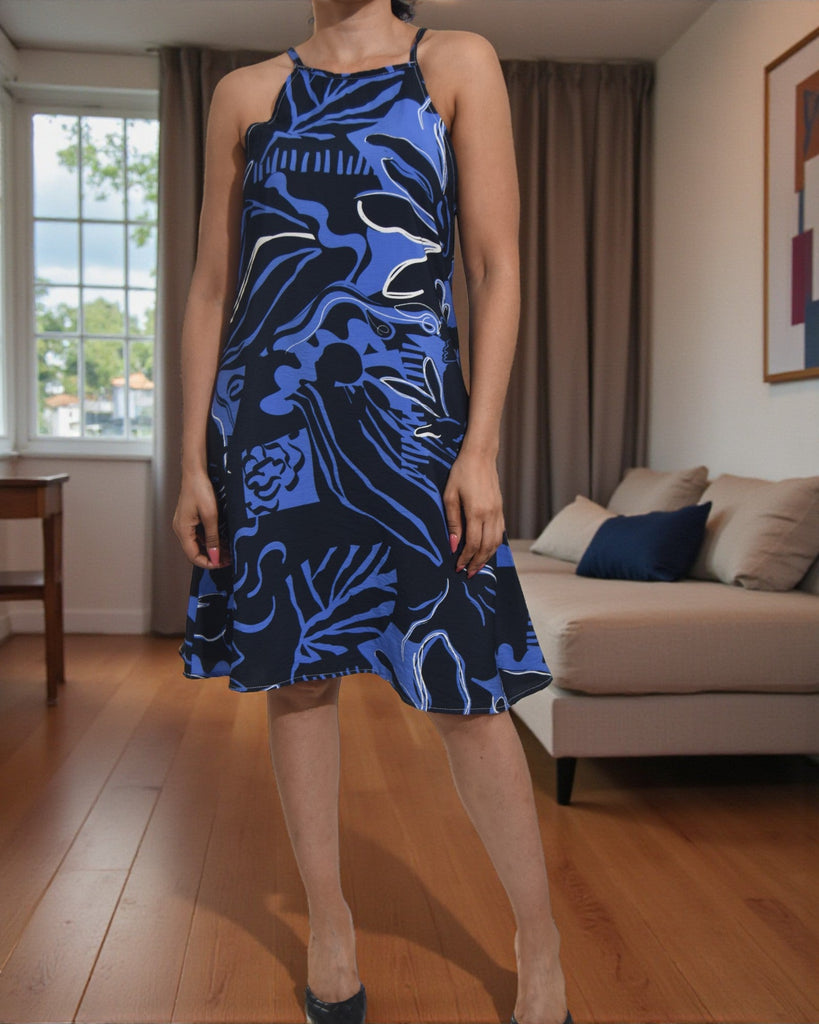 Ladies Two Tone Blue Slip Dress - StylePhase SA