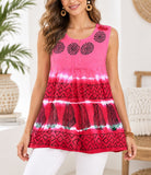 Ladies Tye Dye Top -Pink Two Tone - StylePhase SA