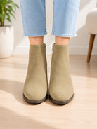 Ladies Varia Taupe Block Heel Boot - StylePhase SA