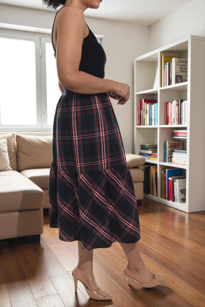 Ladies Vintage Plaid Skirt - StylePhase SA