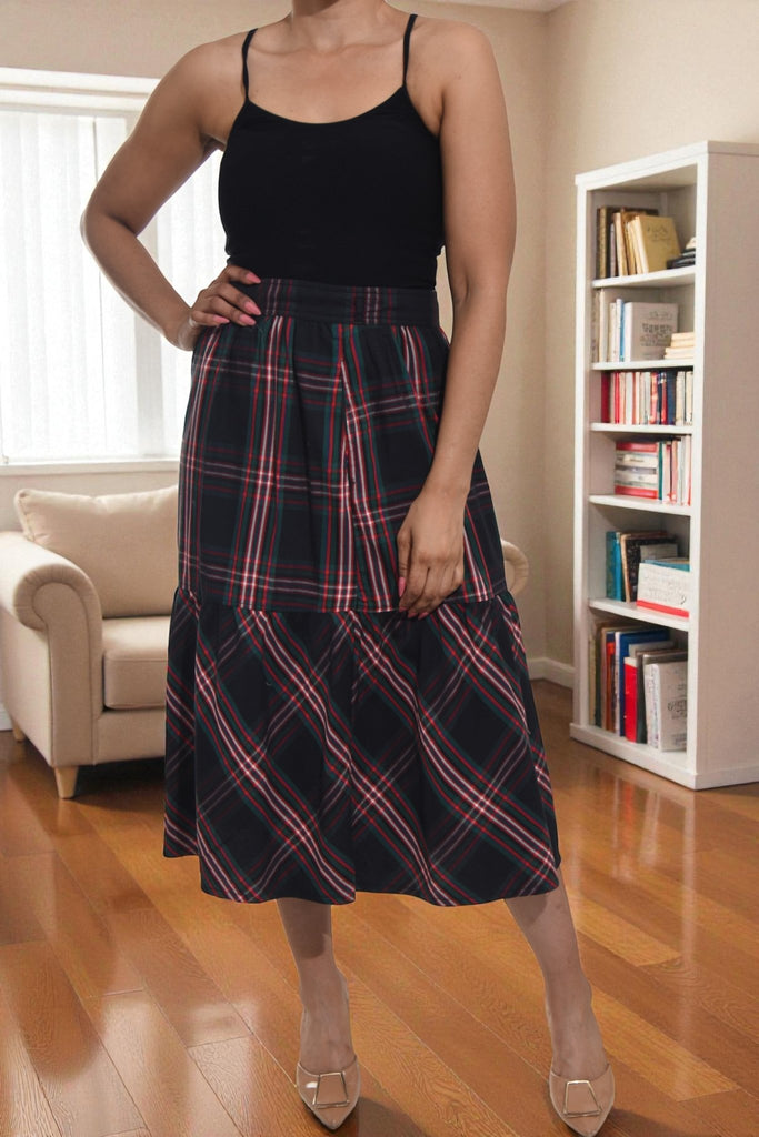 Ladies Vintage Plaid Skirt - StylePhase SA