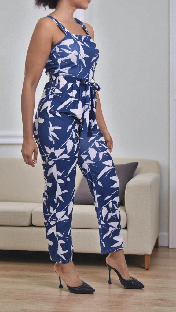 Ladies Violet Tie Front Jumpsuit - StylePhase SA