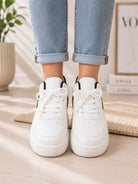 Ladies White And Black Sneaker - StylePhase SA