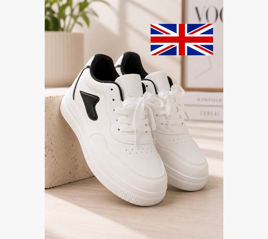 Ladies White And Black Sneaker - StylePhase SA