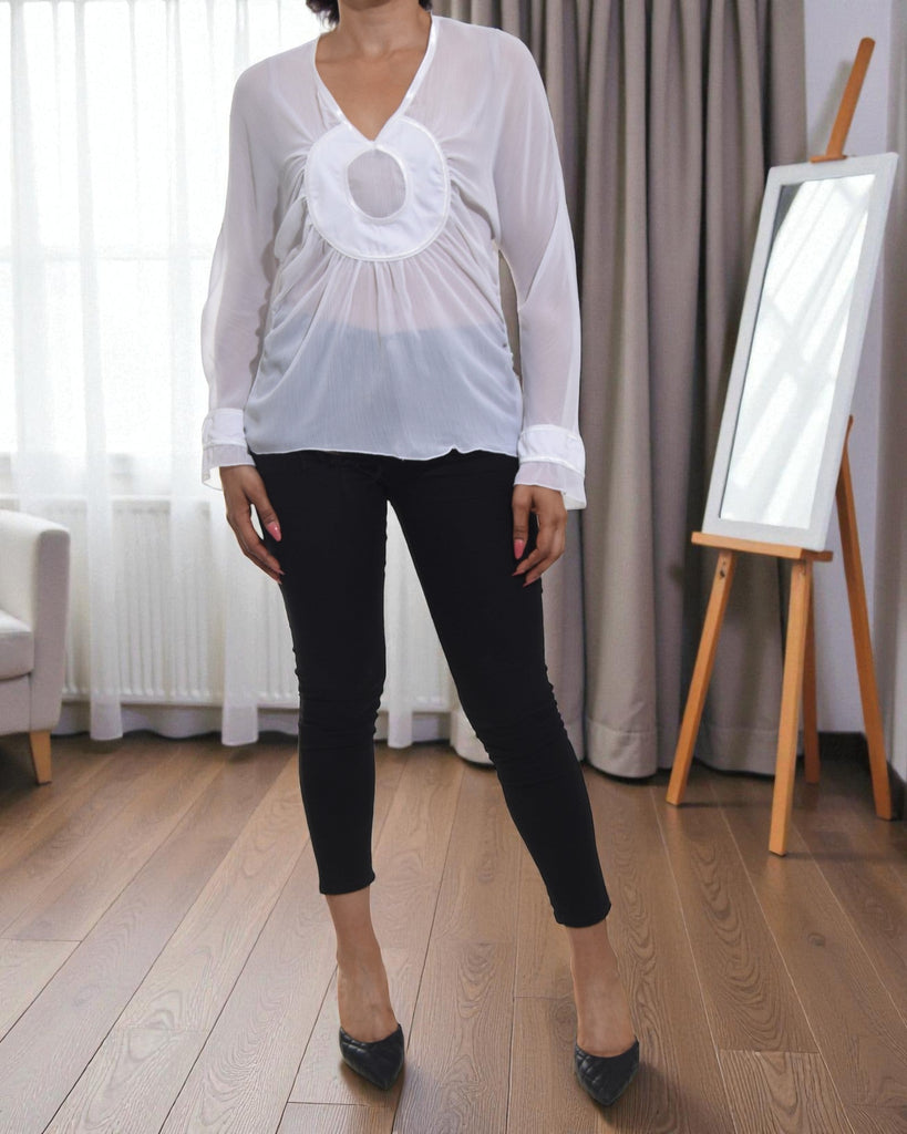 Ladies White Chiffon Top - StylePhase SA