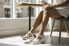 Ladies White Chunky Heel - StylePhase SA