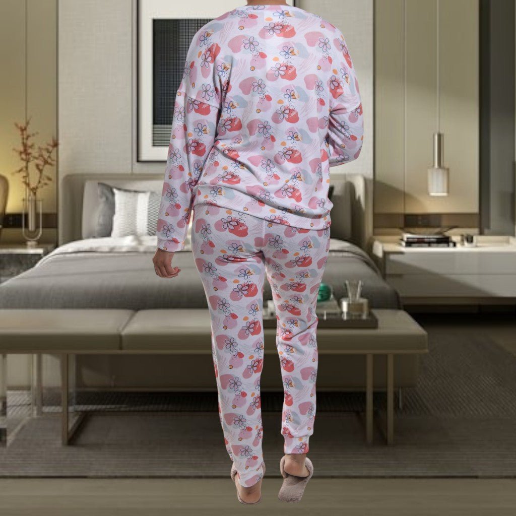 Ladies White Floral Pj Set - StylePhase SA