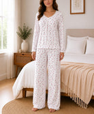Ladies White Floral Pyjama - StylePhase SA