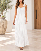 Ladies White Flower Strap Maxi Dress - StylePhase SA