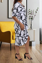 Ladies White Front Slit Dress - StylePhase SA