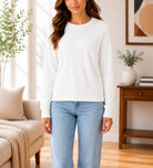 Ladies White Gym Back Twist Sweater - StylePhase SA