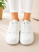 Ladies White Lace Sneaker - StylePhase SA