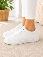 Ladies White Lace Sneaker - StylePhase SA