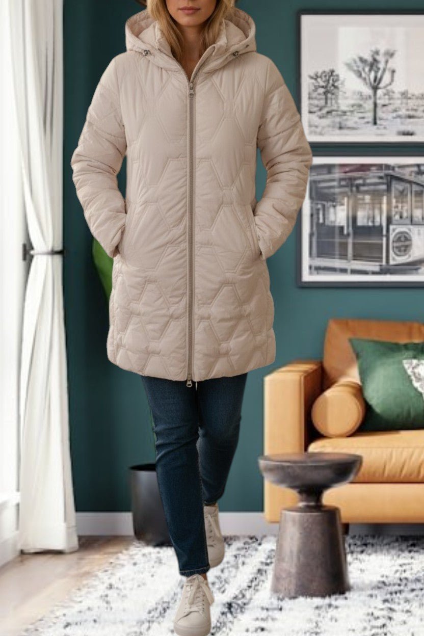 Ladies White Long Puffer Jacket - StylePhase SA