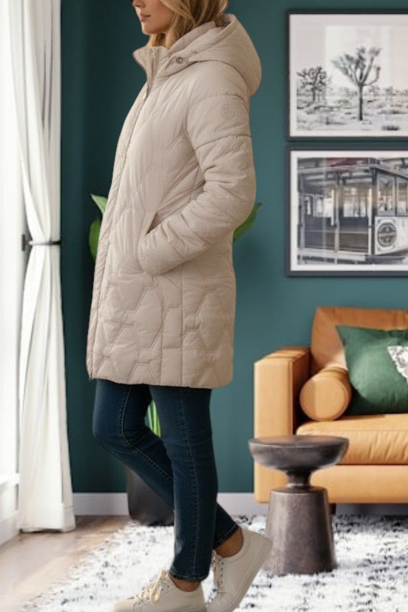 Ladies White Long Puffer Jacket - StylePhase SA