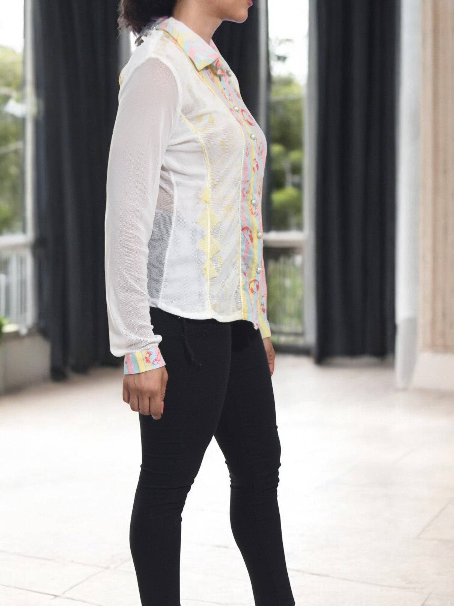 Ladies White Net Shirt - StylePhase SA
