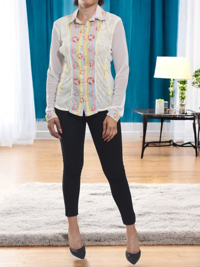 Ladies White Net Shirt - StylePhase SA