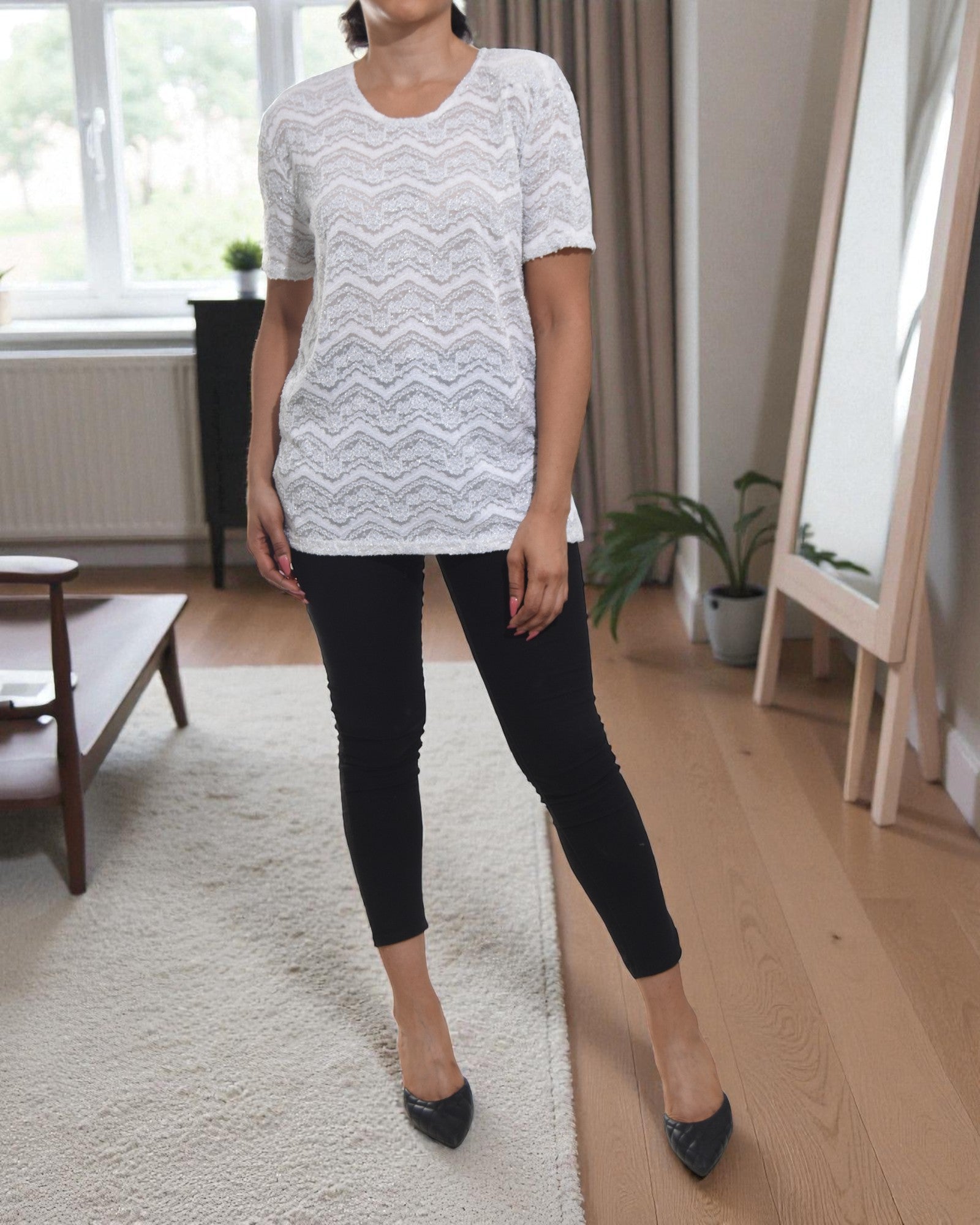 Ladies White Net Top - StylePhase SA