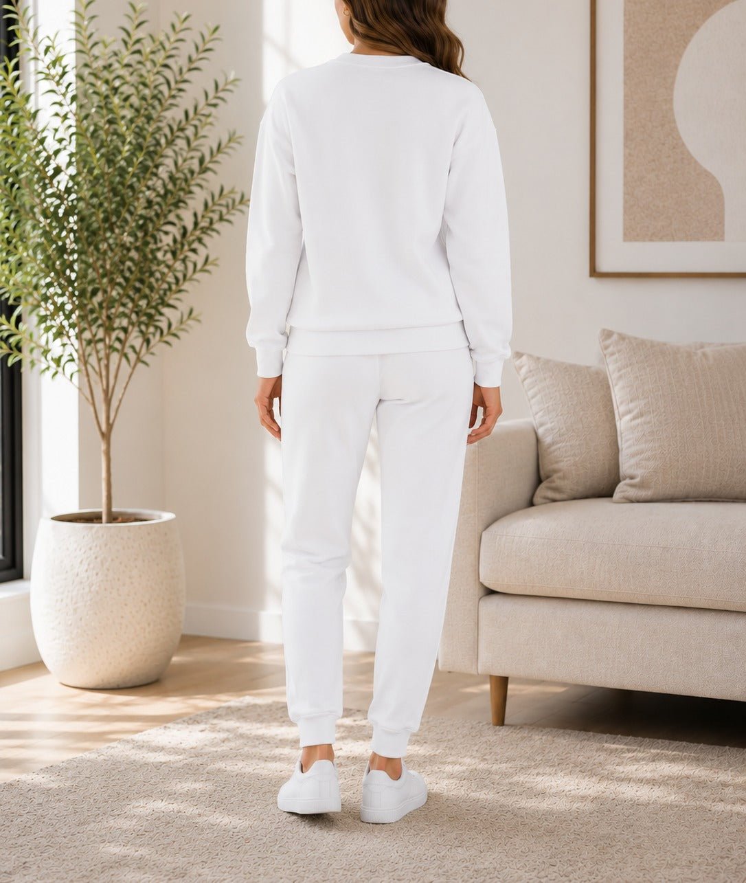 Ladies White NYC Loungewear Set - StylePhase SA