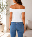 Ladies White Off Shoulder New Feeling Top - StylePhase SA