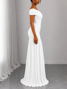 Ladies White Off Sleeve Maxi Dress - StylePhase SA