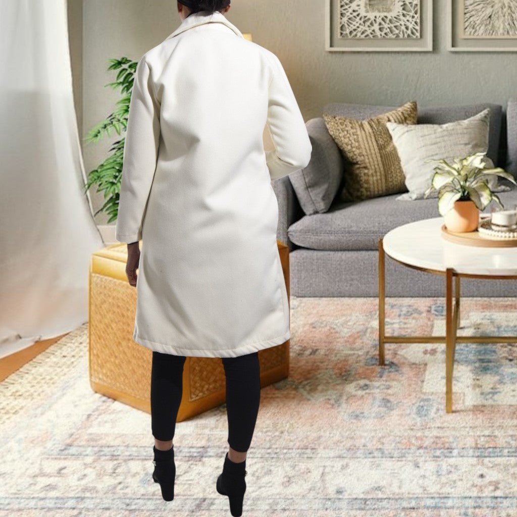 Ladies White Open Coat - StylePhase SA