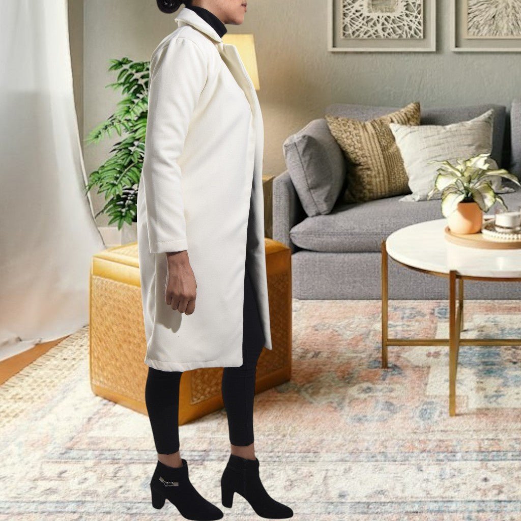 Ladies White Open Coat - StylePhase SA