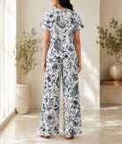 Ladies White Paisley Print Two-Piece Set - StylePhase SA
