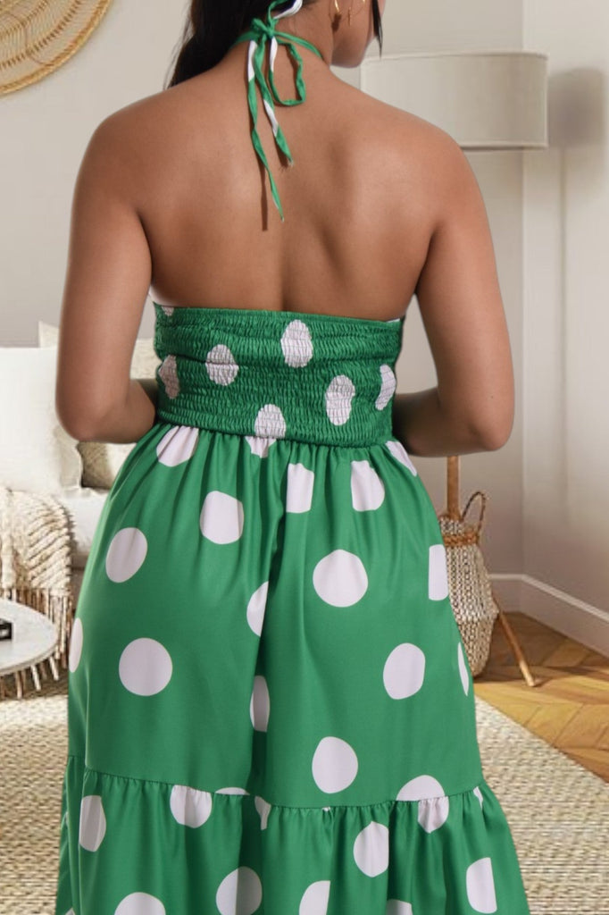 Ladies White Polka Dot Dress - StylePhase SA